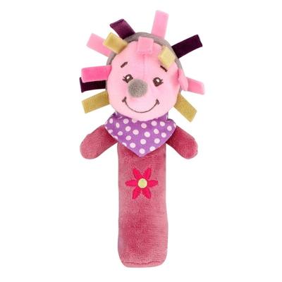 Cartoon dierlijke hand Bell rammelaar interactief speelgoed kind comfort hand grijpen zachte pluche baby speelgoed (egel)