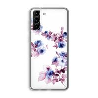 Waterverf bloemen: Samsung Galaxy S21 Plus Transparant Hoesje