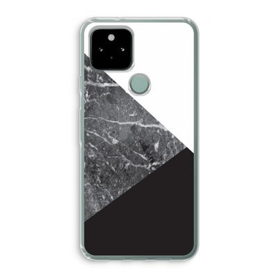 Combinatie marmer: Google Pixel 5 Transparant Hoesje