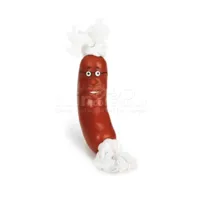 Beeztees Hondenspeelgoed Worstje met Touw 25cm