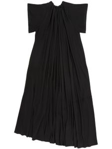 MM6 Maison Margiela robe longue froncée - Noir