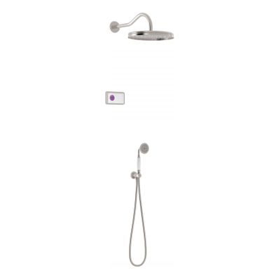 Regendouche set electronisch Tres Shower Technology Classic | Inbouw | Thermostaatkraan | 2-weg | Vintage | RVS look