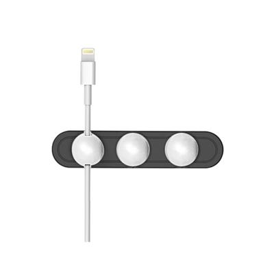 Magnetische draad take-up kabel Winder magnetische houder Desktop opslag (zwart wit)