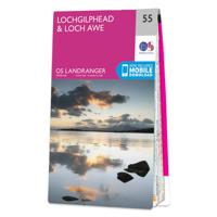 Wandelkaart - Topografische kaart 055 Landranger Lochgilphead & Loch A