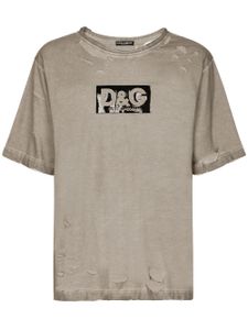 Dolce & Gabbana t-shirt à logo imprimé - Gris