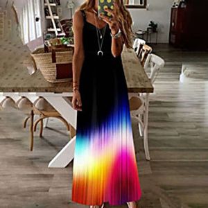 Dames Y2K Hoge Split Bandeau Maxi Jurk Tropische Luipaard Mouwloos