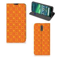 Nokia 2.3 | Hoesje met Magneet | Batik Oranje