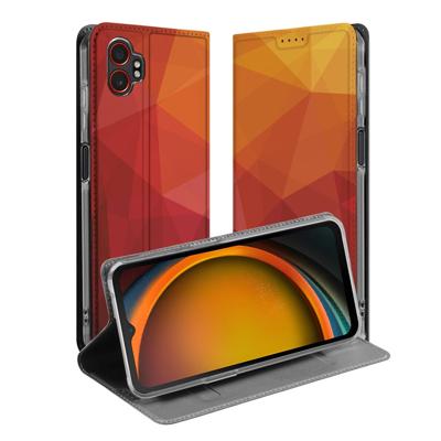 Book Case Samsung Galaxy Xcover 7 Pro Polygon Red