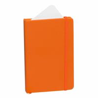 Notitieboekje met harde kaft en elastiek - oranje - 9 x 14 cm - 100 blanco paginas