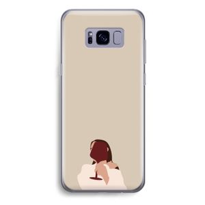 I drink wine: Samsung Galaxy S8 Plus Transparant Hoesje