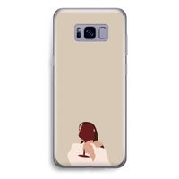 I drink wine: Samsung Galaxy S8 Plus Transparant Hoesje