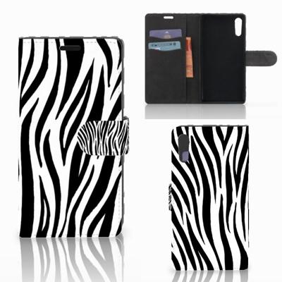 Sony Xperia XZ | Sony Xperia XZs | Telefoonhoesje | Met pasjeshouder | Zebra