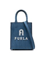 Furla mini sac cabas Opportunity en jean - Bleu