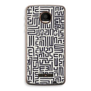 Moroccan Print: Motorola Moto Z Force Transparant Hoesje
