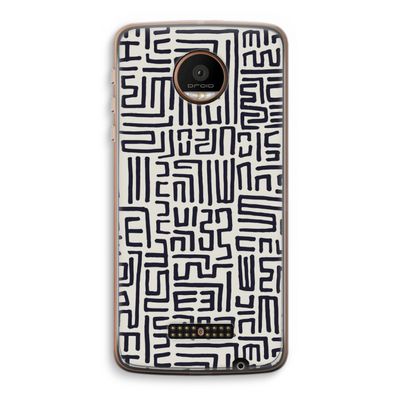 Moroccan Print: Motorola Moto Z Force Transparant Hoesje