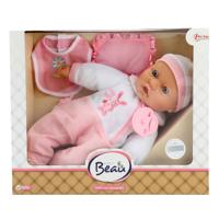 Beau Baby babypop met fles en slabber, 40cm