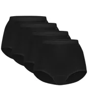 4-Pack High Waist dames slip - Taille - Multipack dames hoge onderbroeken - Katoenen ondergoed