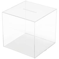 Deflecto Actiebox met gleuf Glas (helder) (b x h x d) 303 x 303 x 303 mm 1 stuk(s)