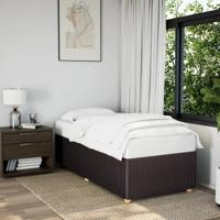 Bedframe zonder matras 90x200 cm stof donkerbruin