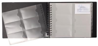 Exacompta Visitekaartenmap Exactive, Ft 20 x 25 cm, voor 240 kaarten, zwart