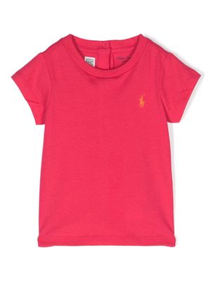 Ralph Lauren Kids T-shirt met borduurwerk - Roze Ralph Lauren Kids T-shirt met borduurwerk - Roze