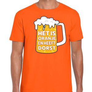 Het is oranje en heeft dorst t-shirt oranje heren 2XL  -