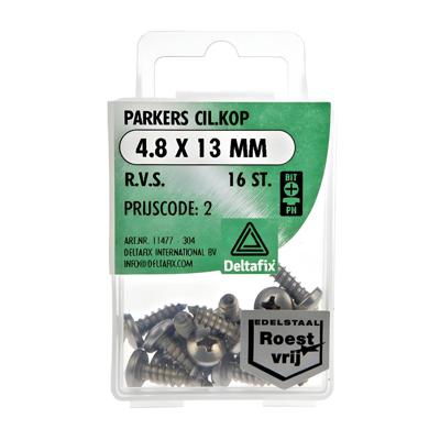 Parkers ck 4,8xx13mm rvs 16st - Deltafix
