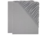 LIVARNO home 2 jersey hoeslakens 140-160 x 200 cm (Grijs)