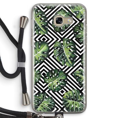Geometrische jungle: Samsung Galaxy A5 (2017) Transparant Hoesje met koord