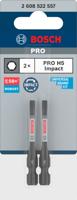 Bosch Accessoires PRO Hex slagschroefbit | H5 | 55 mm | 2-delig - 2608522557