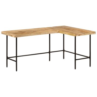 Bureau 165x110x77 cm massief mangohout en ijzer