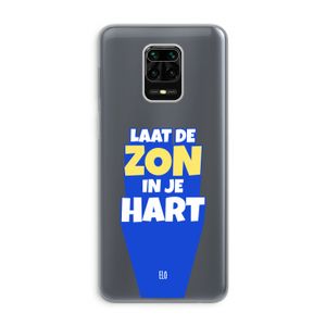 Laat de zon in je hart: Xiaomi Redmi Note 9 Pro Transparant Hoesje