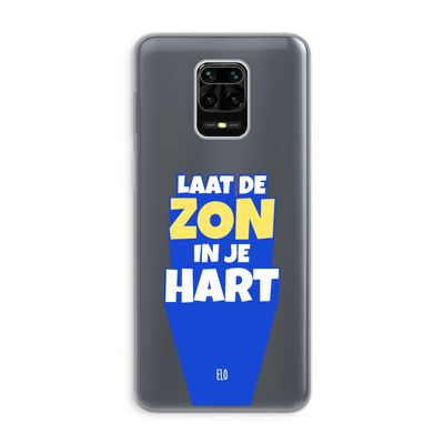 Laat de zon in je hart: Xiaomi Redmi Note 9 Pro Transparant Hoesje