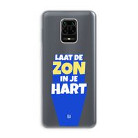Laat de zon in je hart: Xiaomi Redmi Note 9 Pro Transparant Hoesje