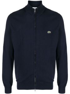 Lacoste sweat zippé à patch logo crocodile - Bleu