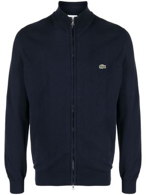 Lacoste cardigan à patch logo - Bleu