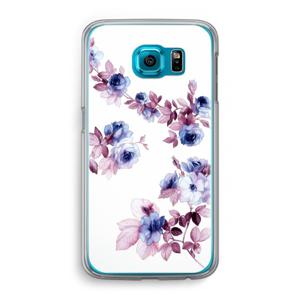 Waterverf bloemen: Samsung Galaxy S6 Transparant Hoesje
