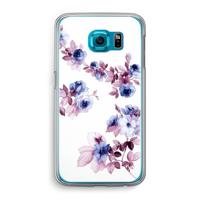 Waterverf bloemen: Samsung Galaxy S6 Transparant Hoesje - thumbnail