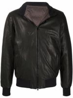 Barba veste bomber Nick en cuir - Noir - thumbnail