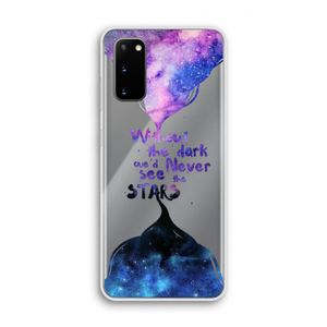 Stars quote: Samsung Galaxy S20 Transparant Hoesje