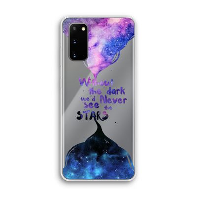 Stars quote: Samsung Galaxy S20 Transparant Hoesje