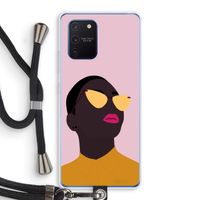 Yellow glasses: Samsung Galaxy Note 10 Lite Transparant Hoesje met koord Yellow glasses: Samsung Galaxy Note 10 Lite Transparant Hoesje met koord