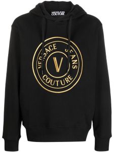 Versace Jeans Couture hoodie en coton à logo imprimé - Noir