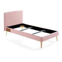 Kave Home Bed Dyla 90 x 190cm - Roze - thumbnail