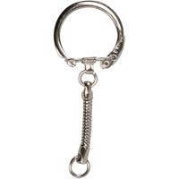 Creativ Company Sleutelhanger met ketting, l: 6 cm, d 2,3 cm, 25 stuk/ 1 doos