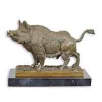 A BRONZE SCULPTURE OF A WILD BOAR A BRONZE SCULPTURE OF A WILD BOAR