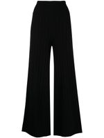 Onefifteen pantalon évasé en maille nervurée - Noir