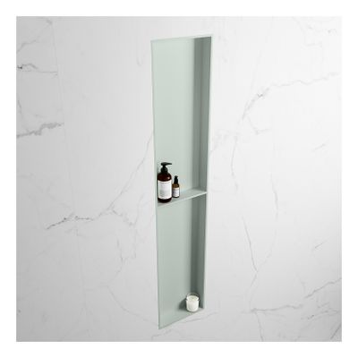 Wandnis Solid Surface Easy | In- en opbouw | 30x90x8 cm | 2 vakken | Greey
