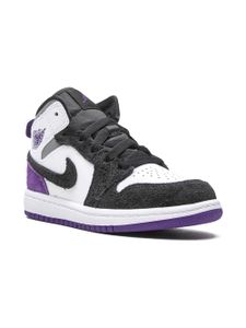 Jordan Kids baskets Air Jordan 1 Mid SE “Purple Suede” - Blanc