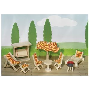Goki Garden furniture Tuinset voor poppenhuizen